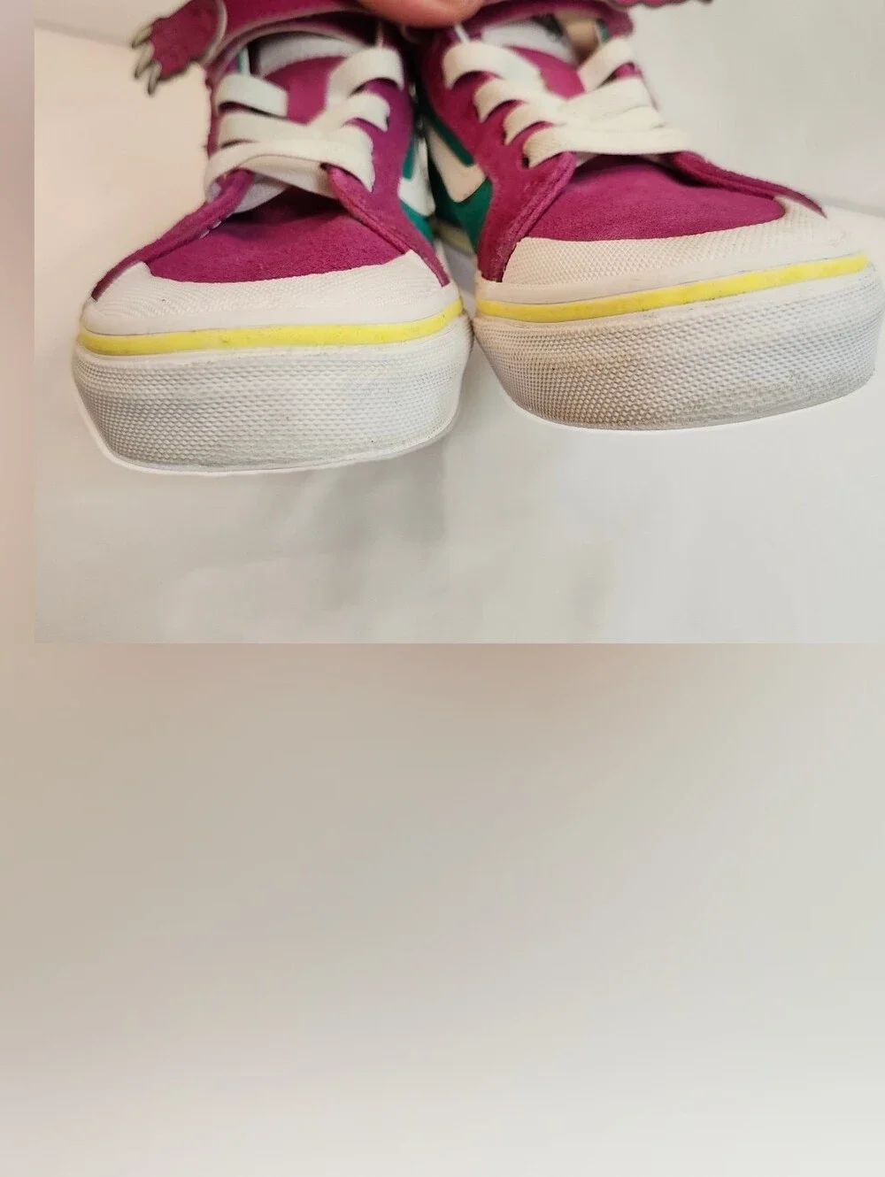 Vans Dino SK8 Hi Reissue V 508357Fuschia Suede/Green Unisex Size 12K US GUC